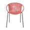 Armen Living Snack Indoor Outdoor Stackable Steel Dining Chair with Brick Red Rope, PK2 LCSNSIBRK - alternate 2